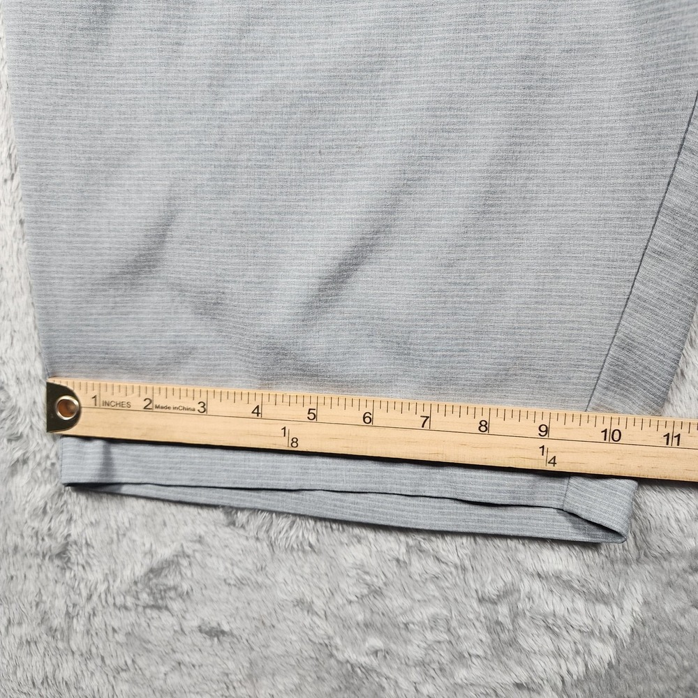 Travis Mathew Shorts Mens 36 Gray Microstripe 10" Inseam Stretch Chino Golf - Picture 2 of 8